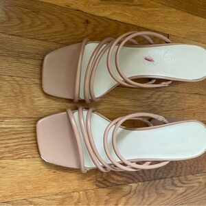 Nine West Nude Strappy Heeled Sandals